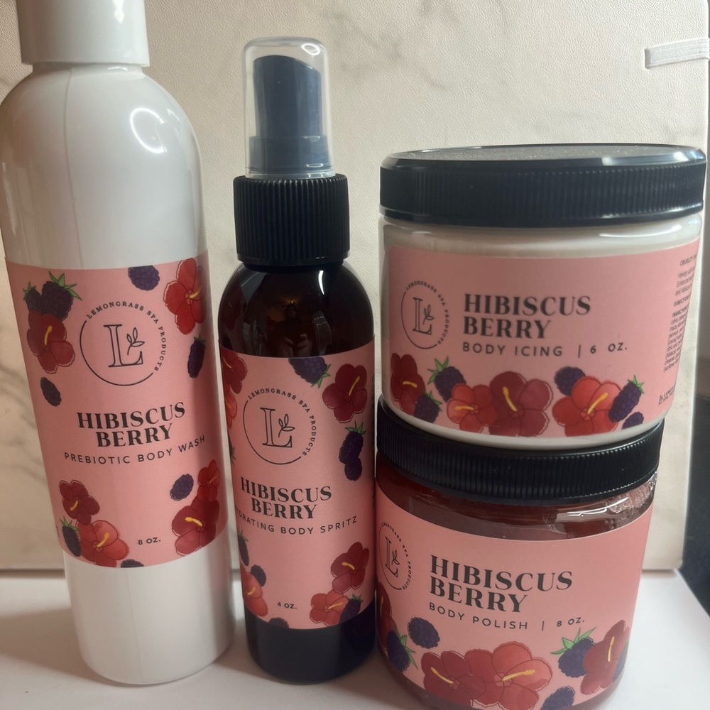 Lemongrass spa hibiscus berry set